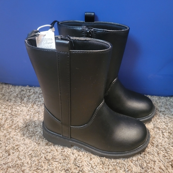 Black Leather Ankle Boots - Picture 2 of 4